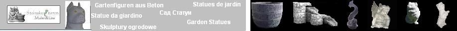 Gartenfiguren, Gartenfiguren aus Beton, Gartenskulpturen, Gartenskulpturen aus Beton.