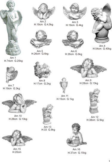 Figuren aus Beton, Gartenfiguren - Engel