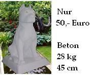 Hund Amstaff American Staffordshire Terrier Skulptur aus Beton